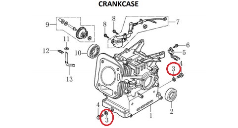 crankcase 3 1 1