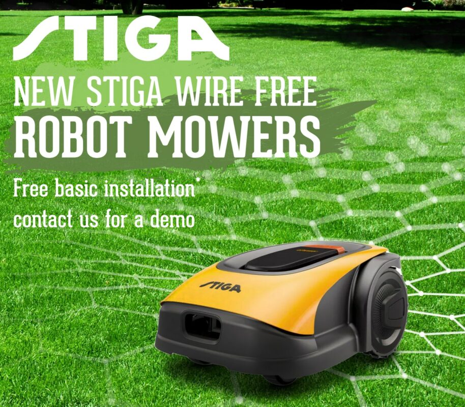 Robot Mower with text